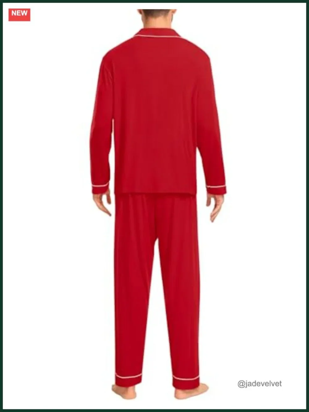 Men Pajama Set Comfy Modal Pjs Long Sleeve Button Down Sleepwear 2 Piece Lounge